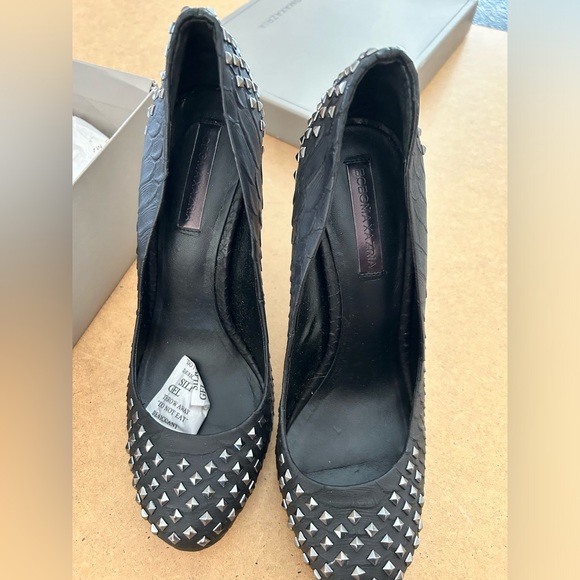 MA-PIATRA,  BLACK GLAZED PYTHON,  8.5 medium width, - Picture 3 of 10